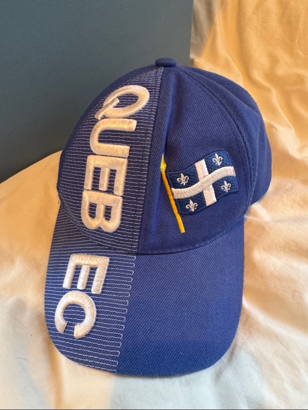 Blue Quebec Embroidered Baseball Cap